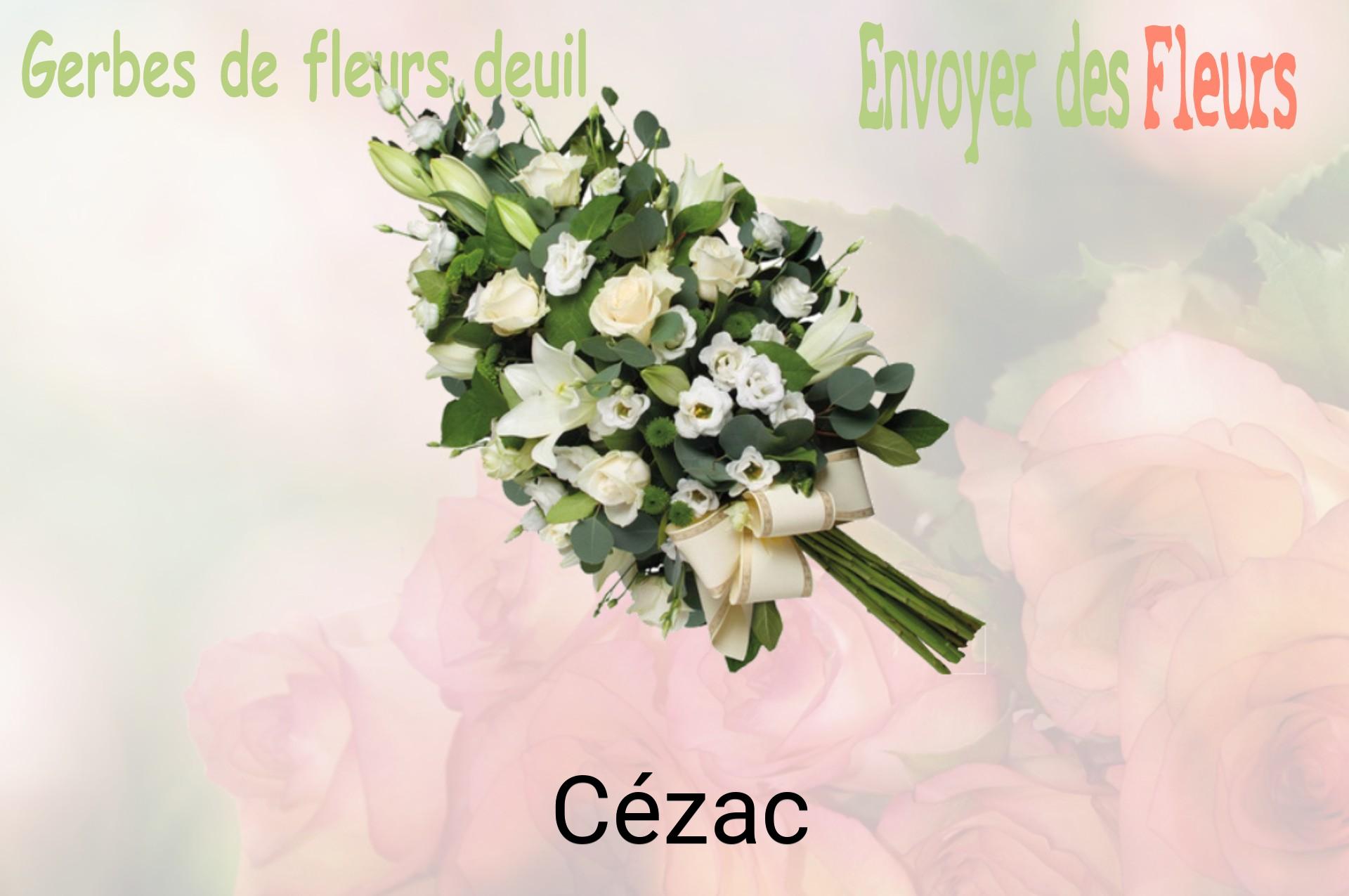 Gerbe de fleurs de deuil livrée à Cézac